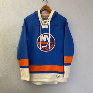 New York Islanders NHL Lace Up Hoodie Old Time Hockey Womens Medium Sweatshirt